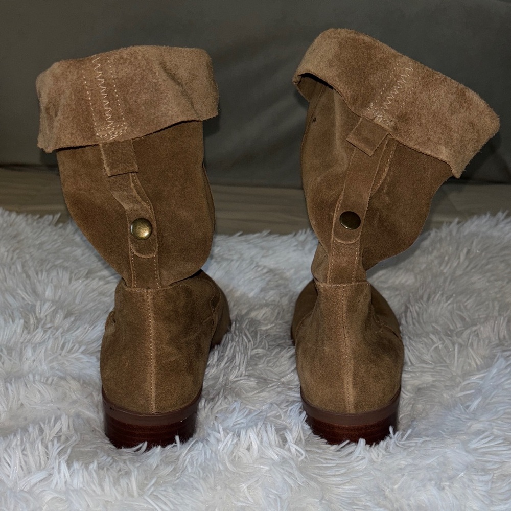 Sole Society Tan Suede Ankle Booties - Picture 2 of 4